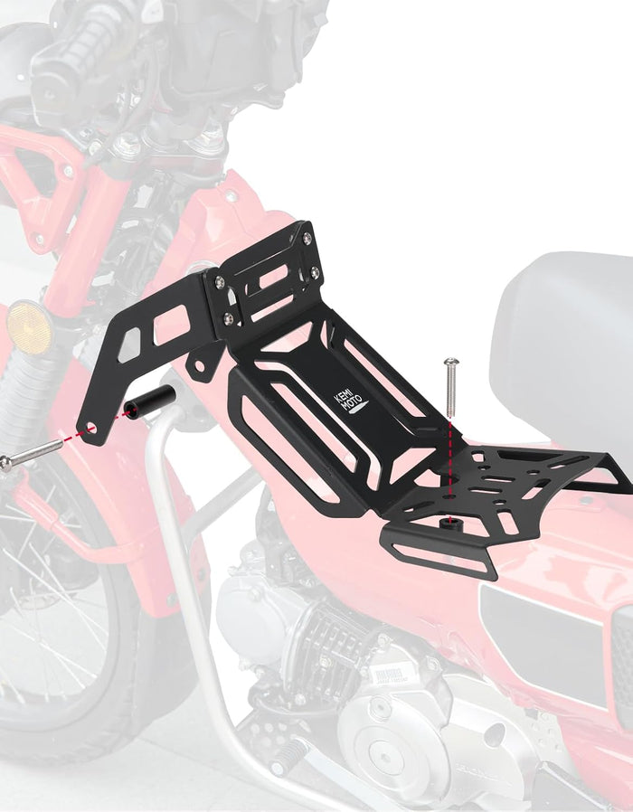 KEMIMOTO CT125・ハンターカブ専用 センターキャリア ベトナムキャリア 高強度 ブラック アクセサリー