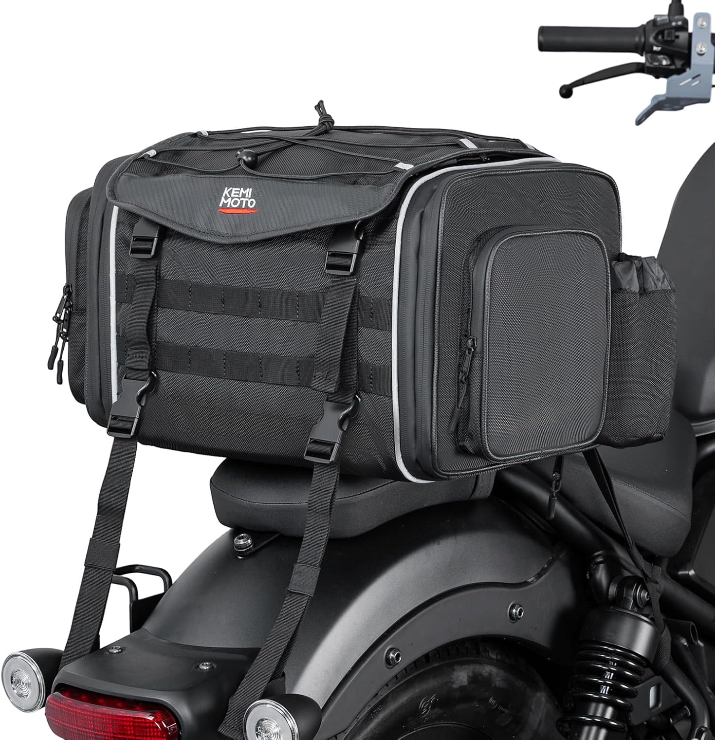 KEMIMOTO 25-30L 防水拡張 バイクリアバッグ レインカバー付 – JP Kemimoto
