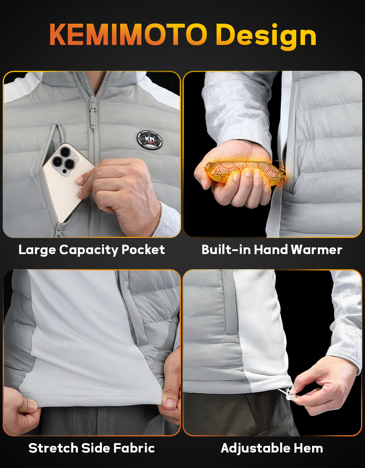 Thermal-Reflective Heated Vest for Men and Women