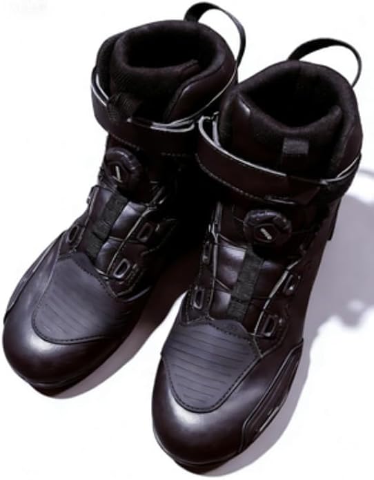 バイク用ライディングシューズ 防水 ダイヤル式 ブラック 27.0cm