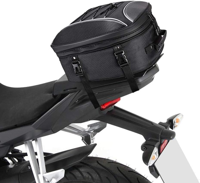 25-45L 拡張 バイクシートバッグ ヘルメット収納 撥水防水 ツーリングバッグ 固定ベルト付 CB250R Z1000 Ninja250 GSX-S125 対応