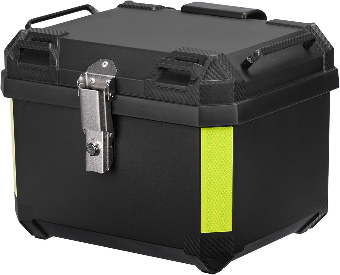 バイク リアボックス 45L トップケース ABS製 レストバック付き 防水 ヘルメット収納 鍵付き 取付ベース付 汎用