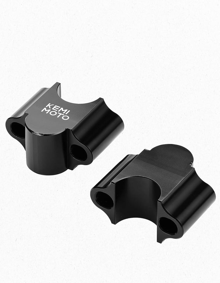 KEMIMOTO バイク ハンドルポスト 30mm アップ ハンドルスペーサー 汎用 φ22mm/22.2mm 対応 CNC 加工 ハンドルバーライザー ブラック