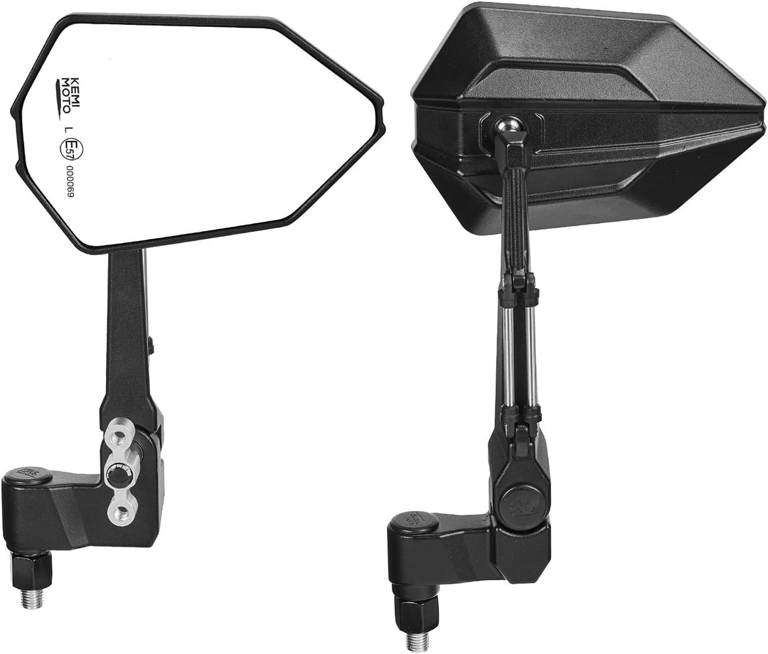 10mm・8mm対応 汎用バイクミラー左右セット 車検対応