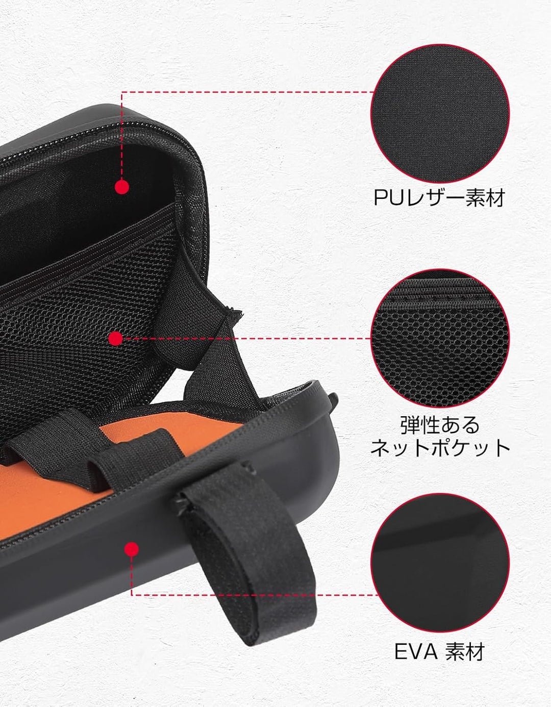 KEMIMOTO バイクサイドバッグ 左右セット 仕分け収納 撥水対応 小物収納 取付簡単 サドルバッグ ブラック