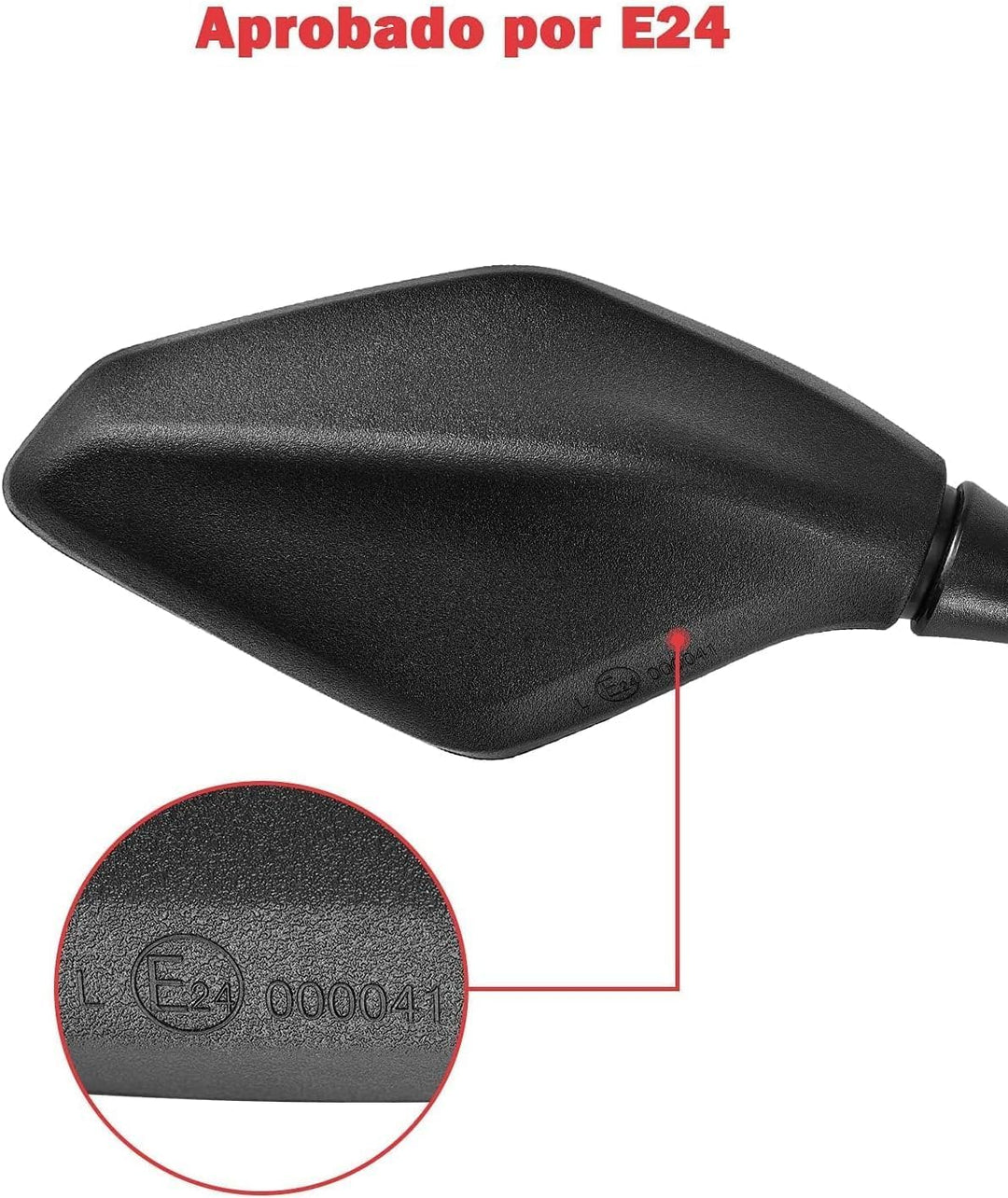 KEMIMOTO バイクミラー 左右セット M10/M8 汎用 角度調整可能 017BK