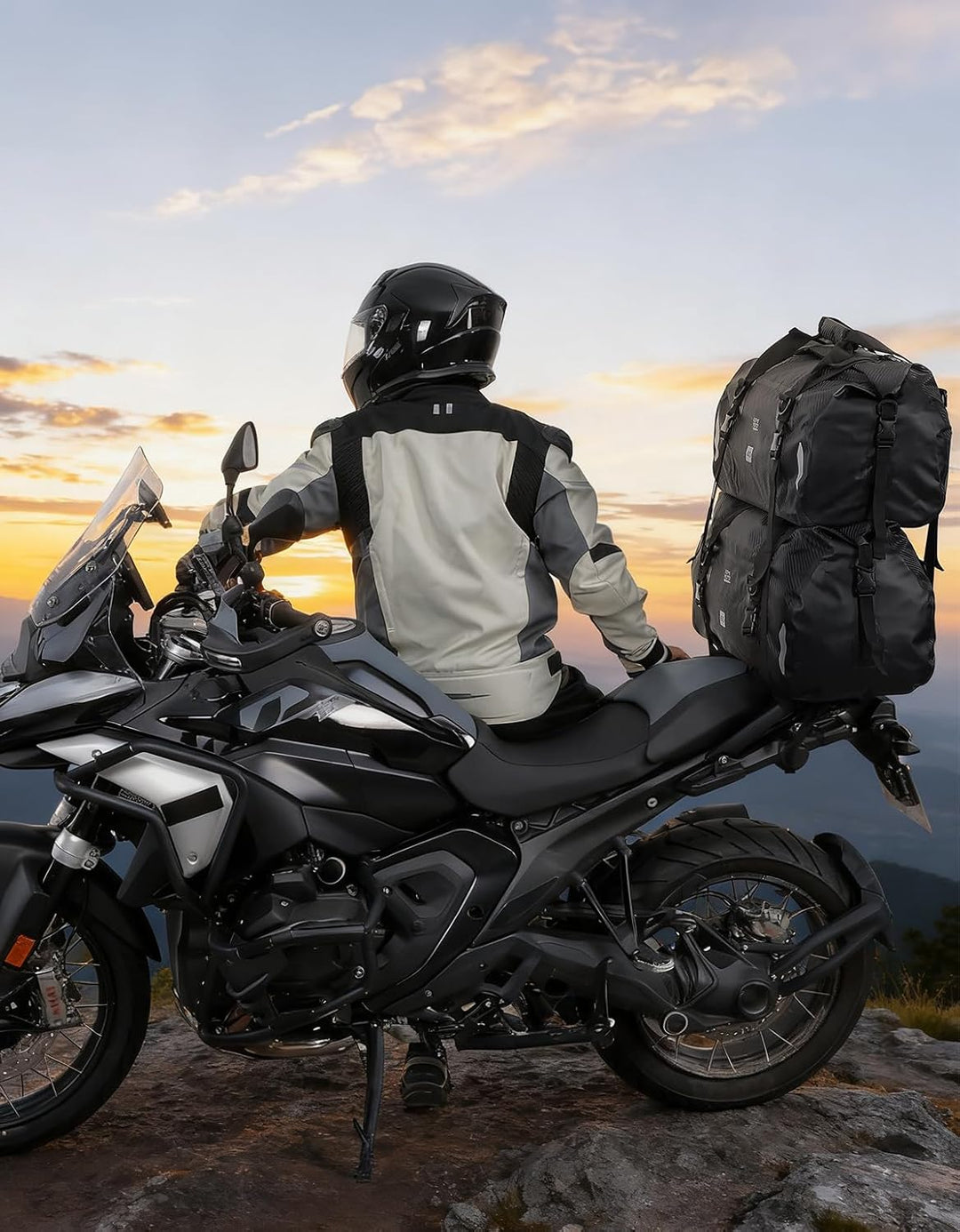 KEMIMOTO バイク用 完全防水 シートバッグ 40L 大容量 IPX6 エアバルブ搭載 キャンプ・ツーリング
