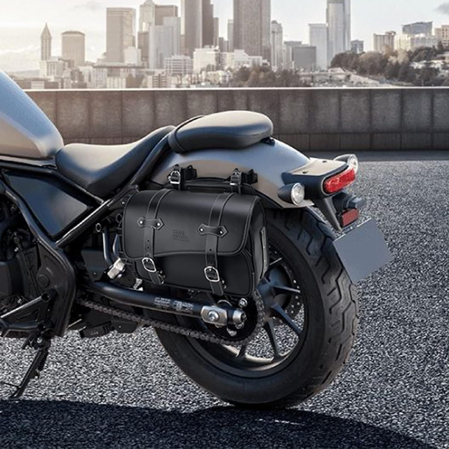 バイク用サイドバッグ 10L ダイヤルロック付き 防撥水 サドルバッグ