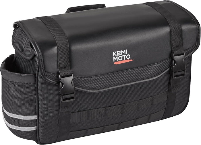 バイク サイドバッグ 12L 汎用 防撥水 ドリンクホルダー付 スーパーカブ 110/rebel250/500/1100 他対応
