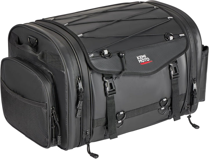 KEMIMOTO 24-32L 防水拡張 バイクリアバッグ レインカバー付