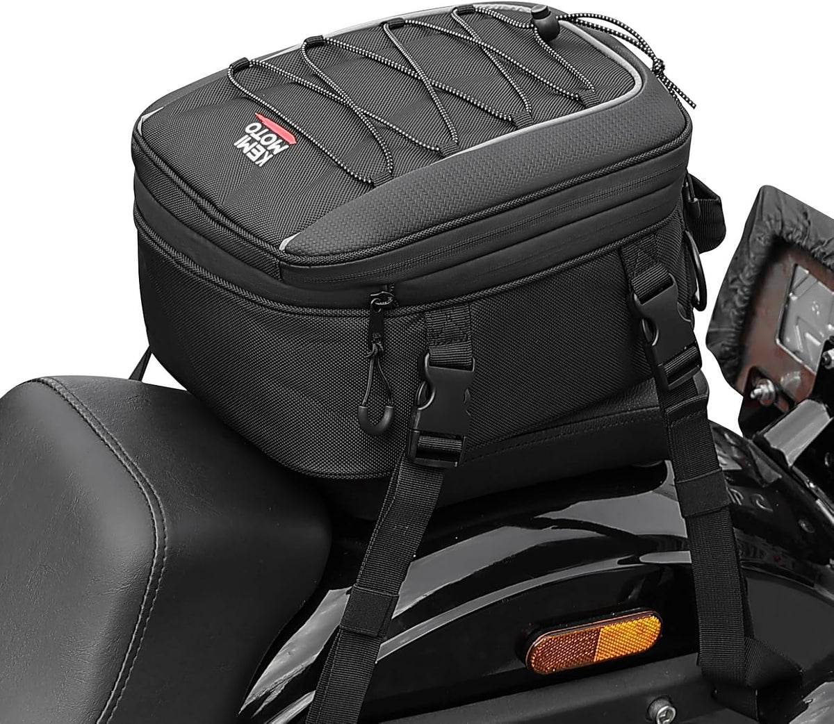 KEMIMOTO バイクシートバッグ 7-12L 防水 コンパクトツーリングバッグ