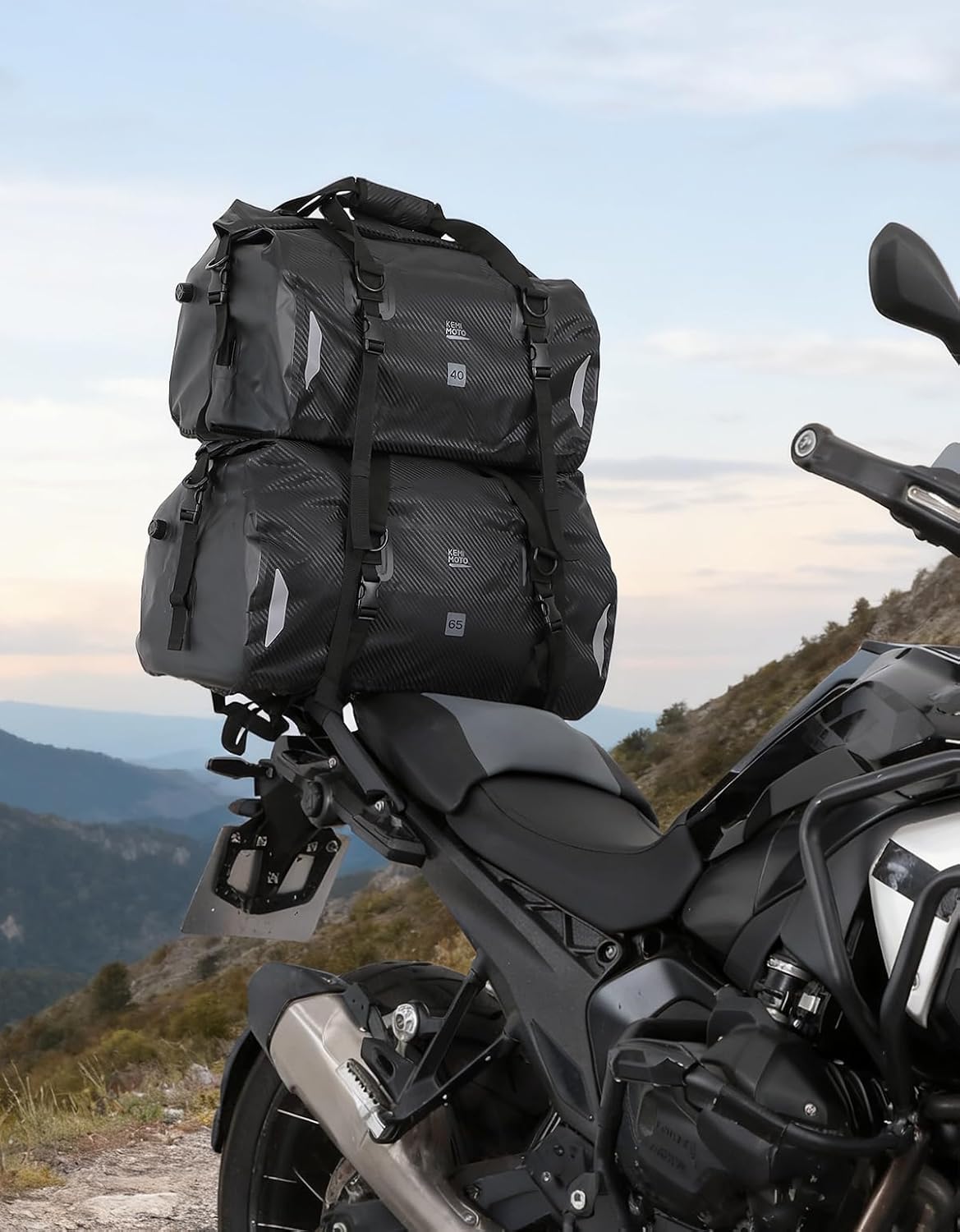 完全防水・IPX6】KEMIMOTO バイク シートバッグ 40L 大容量 キャンプ