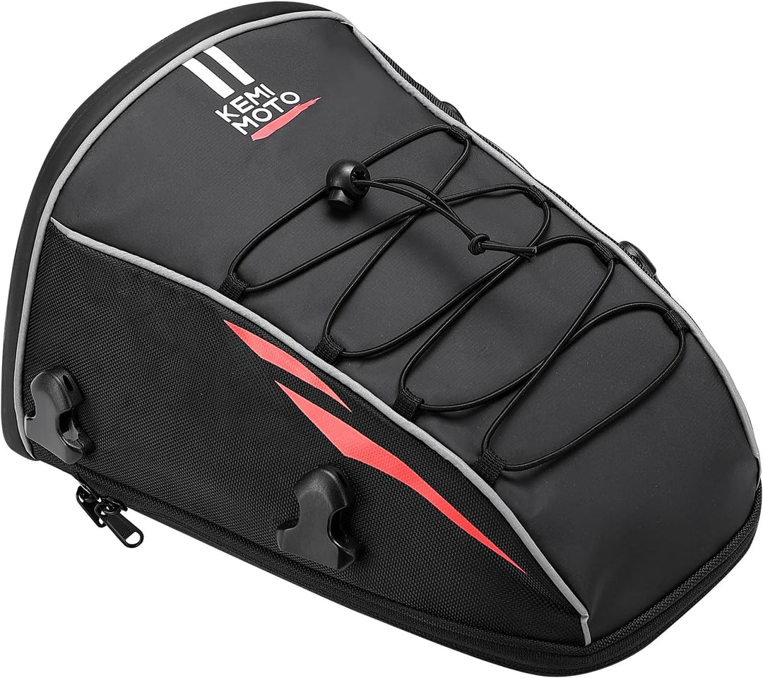 KEMIMOTO 7.5-9L シートカウル風 防水バイクシートバッグ 滑り止め付