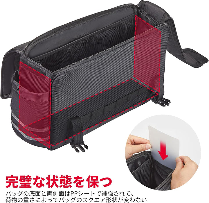 KEMIMOTO バイクサイドバッグ 15L 大容量 1680D 防水 ドリンクホルダー付 金具防錆 Rebel/CT125/VN250 対応 KM601