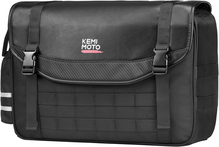 KEMIMOTO バイクサイドバッグ 15L 大容量 1680D 防水 ドリンクホルダー付 金具防錆 Rebel/CT125/VN250 対応 KM601