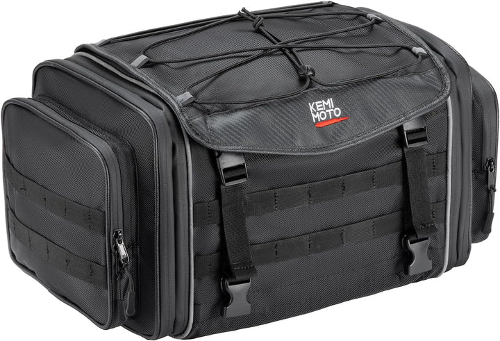 KEMIMOTO 25-30L 防水拡張 バイクリアバッグ レインカバー付