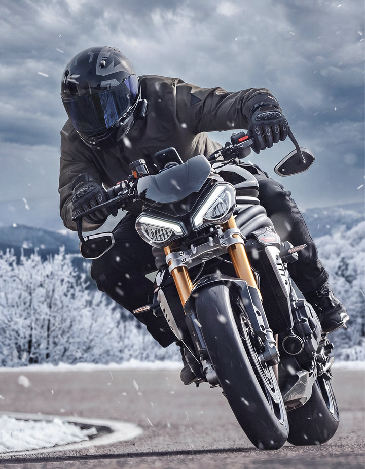 3Mシンサレート・防水防寒・CE保護付き冬用バイクグローブ