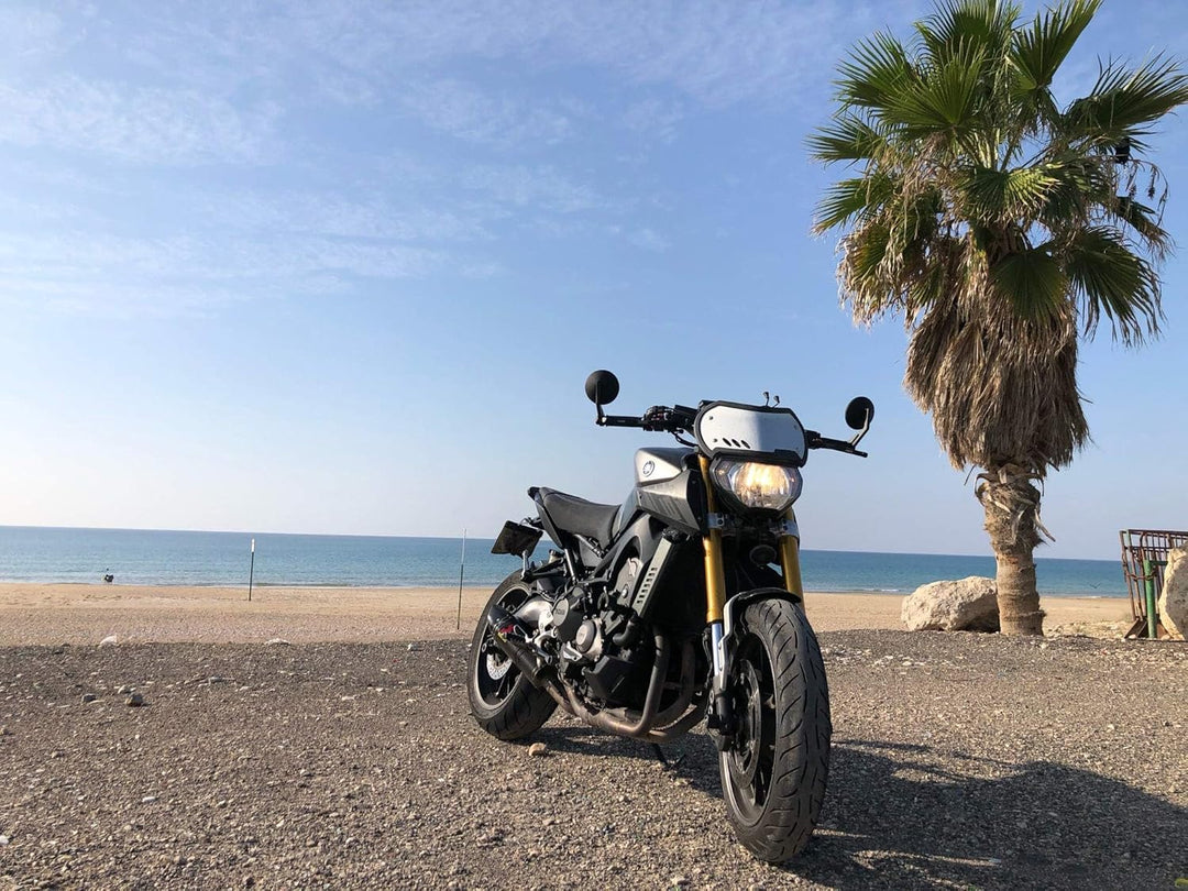 KEMIMOTO バーエンドミラー 丸型 98mm CNC 加工 6061 アルミ 凸面鏡 左右セット 汎用 13-19mm 360° 調整 車検対応 ブラック