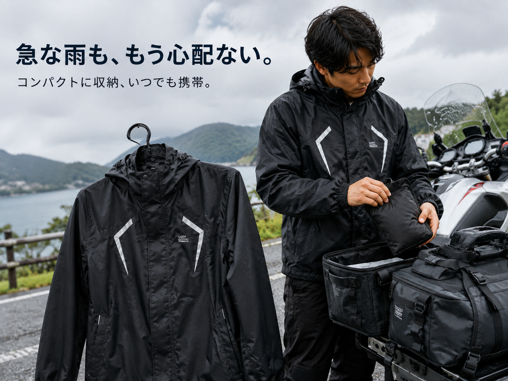 急な雨が読みにくいツーリング