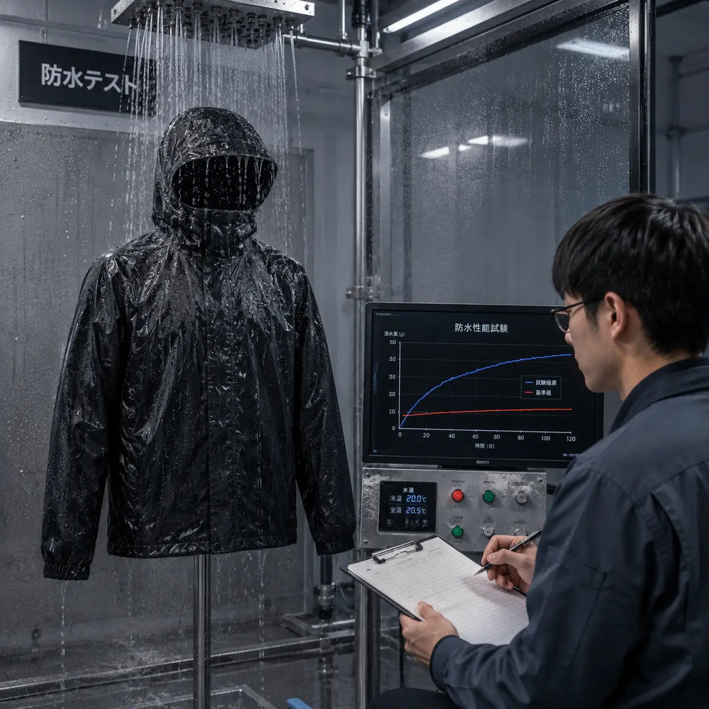 バッグ、レインウェア、防水構造