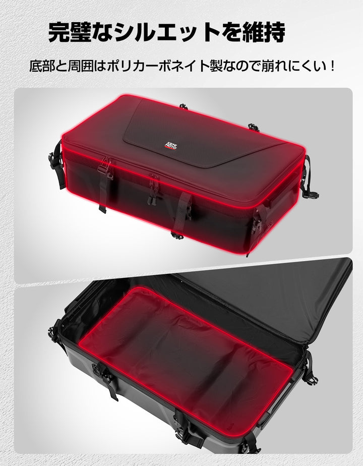 35L バイク用バッグ、防水バイク用リアバッグ、大容量、レインカバー付きキャリアバッグ