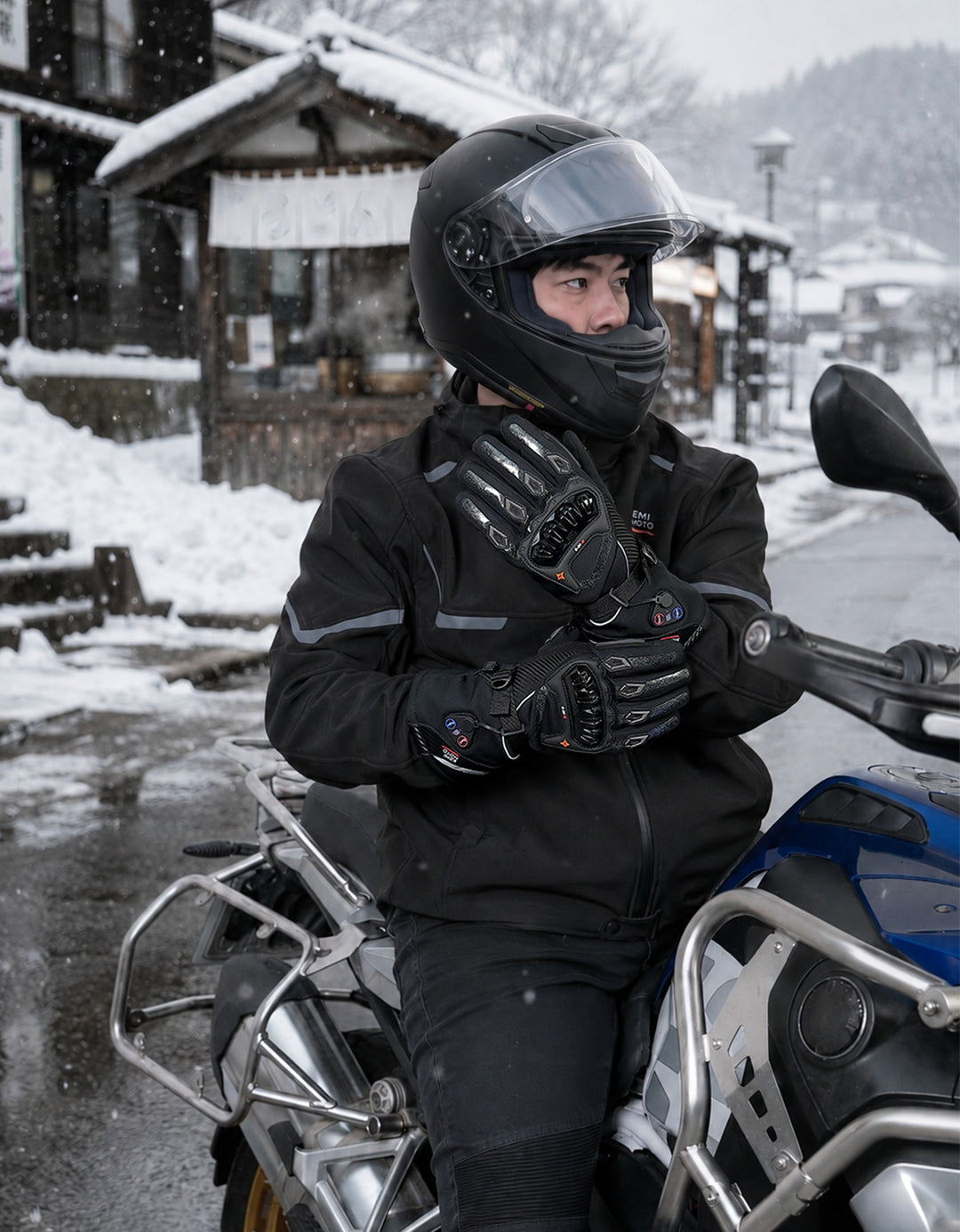 12V車体給電・バッテリー両用のバイク用電熱グローブ｜2箇所発熱・3M断熱