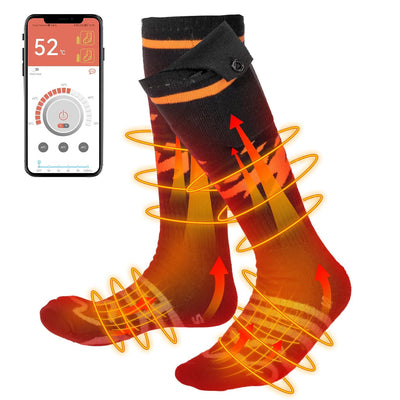 電熱ソックス 暖かい靴下 暖足 ヒーター リモコン付き 45~65℃ 急速加熱 3段階温度調節 水洗い可