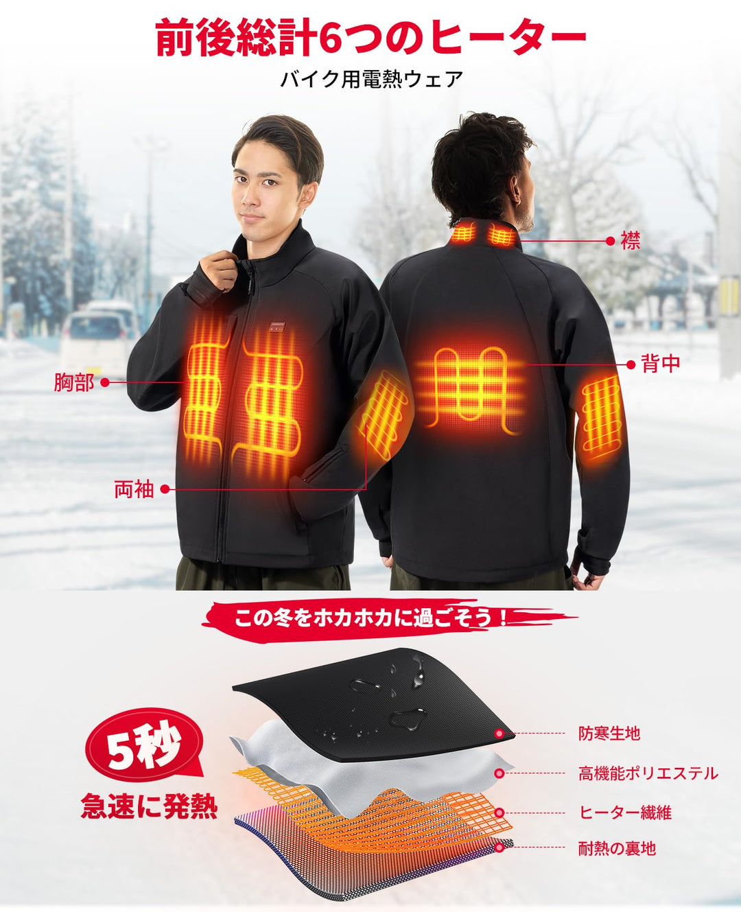 Gerbing 電熱ジャケット 温度コントローラーとバイクに接続の配線付き 