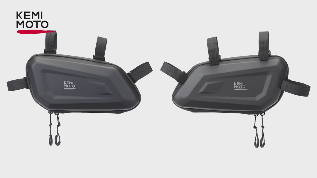 KEMIMOTO バイクサイドバッグ 左右セット 仕分け収納 撥水対応 小物収納 取付簡単 サドルバッグ ブラック