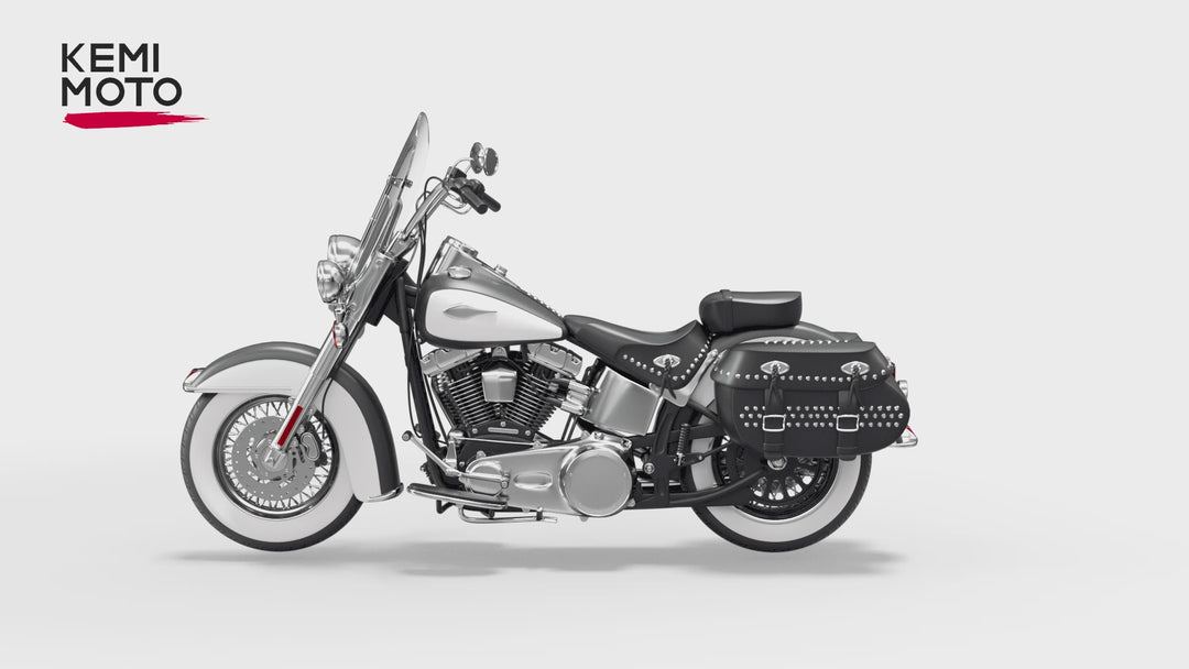 KEMIMOTO ハーレークルーザー専用バイクカバー 300D 厚手 防水 UV カット 反射テープ 盗難防止 収納袋付 FLHCS/FLFBS/FXBRS レッド