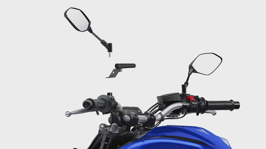 ミラーアダプター エクステンションマウント ブラケット アルミ製 錆止め マルチホルダー 汎用品 ミラーに取付タイプ 有効長さ73mm