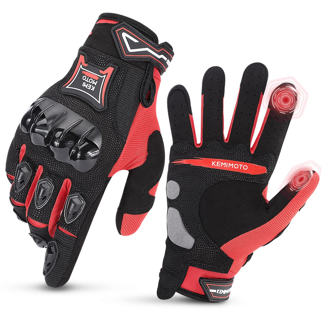 バイク 超軽量 夏用 メッシュ 通気性 グローブ スマホ対応 滑り止め 耐