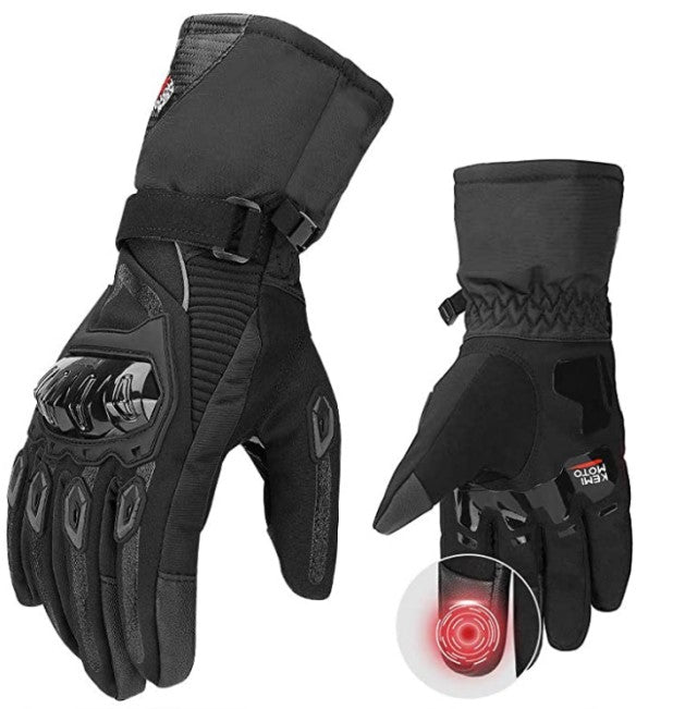 バイク グローブ 冬用 大容量バッテリー/充電器付き 三階段温度調整